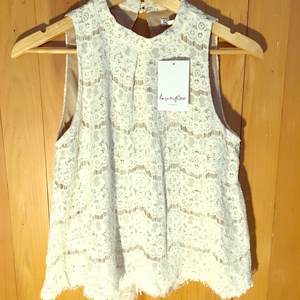 NEW Love Fire Lace Top